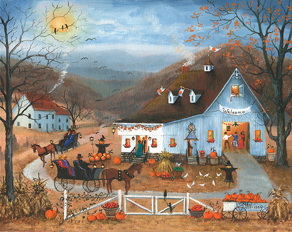 Barn Dance Painting by Mary Ann Vessey