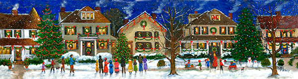 Old Fashion Christmas Painting by Mary Ann Vessey