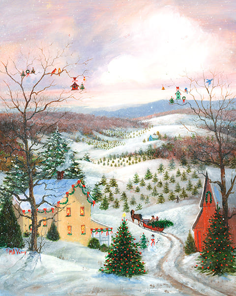 Winter Wonderland Painting by Mary Ann Vessey