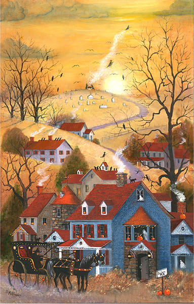 Witch House Painting by Mary Ann Vessey
