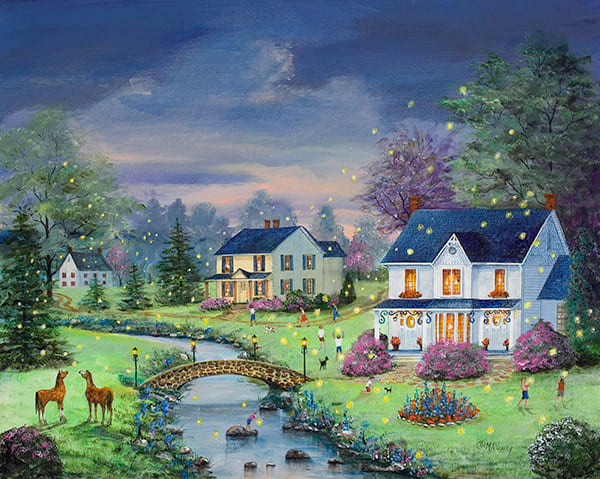 Firefly Magic Painting by Mary Ann Vessey