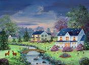 Firefly Magic Mini Canvas Painting by Mary Ann Vessey