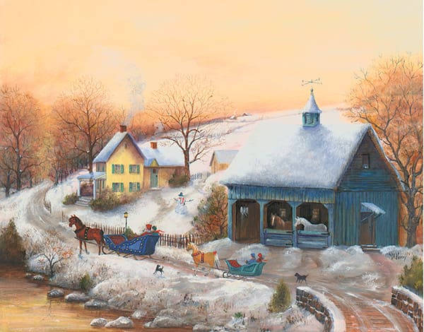 Over the River and Thru the Woods Painting by Mary Ann Vessey