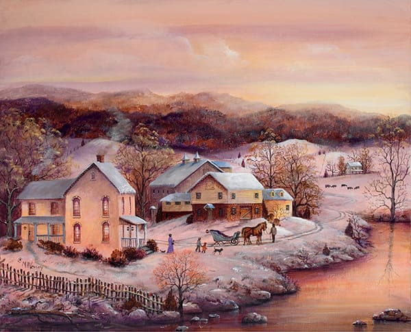 Snowy Adventure Painting by Mary Ann Vessey