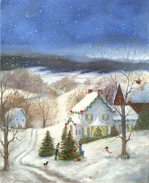 The Children's Trees Painting by Mary Ann Vessey