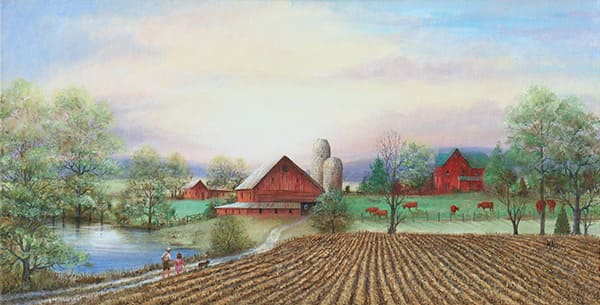Walk Thru the Bottomland Painting by Mary Ann Vessey