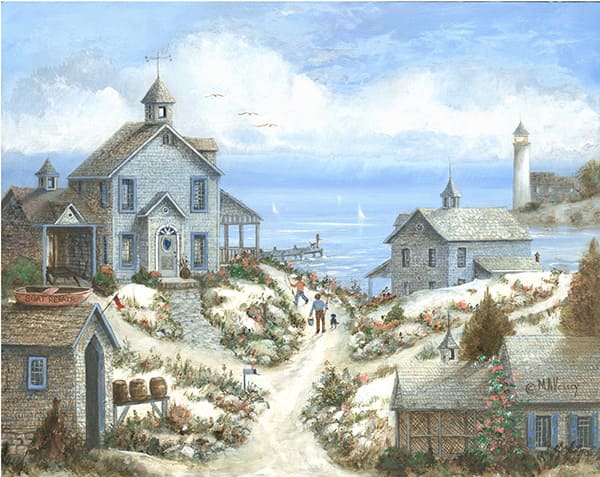 Fishing With Daddy Painting by Mary Ann Vessey